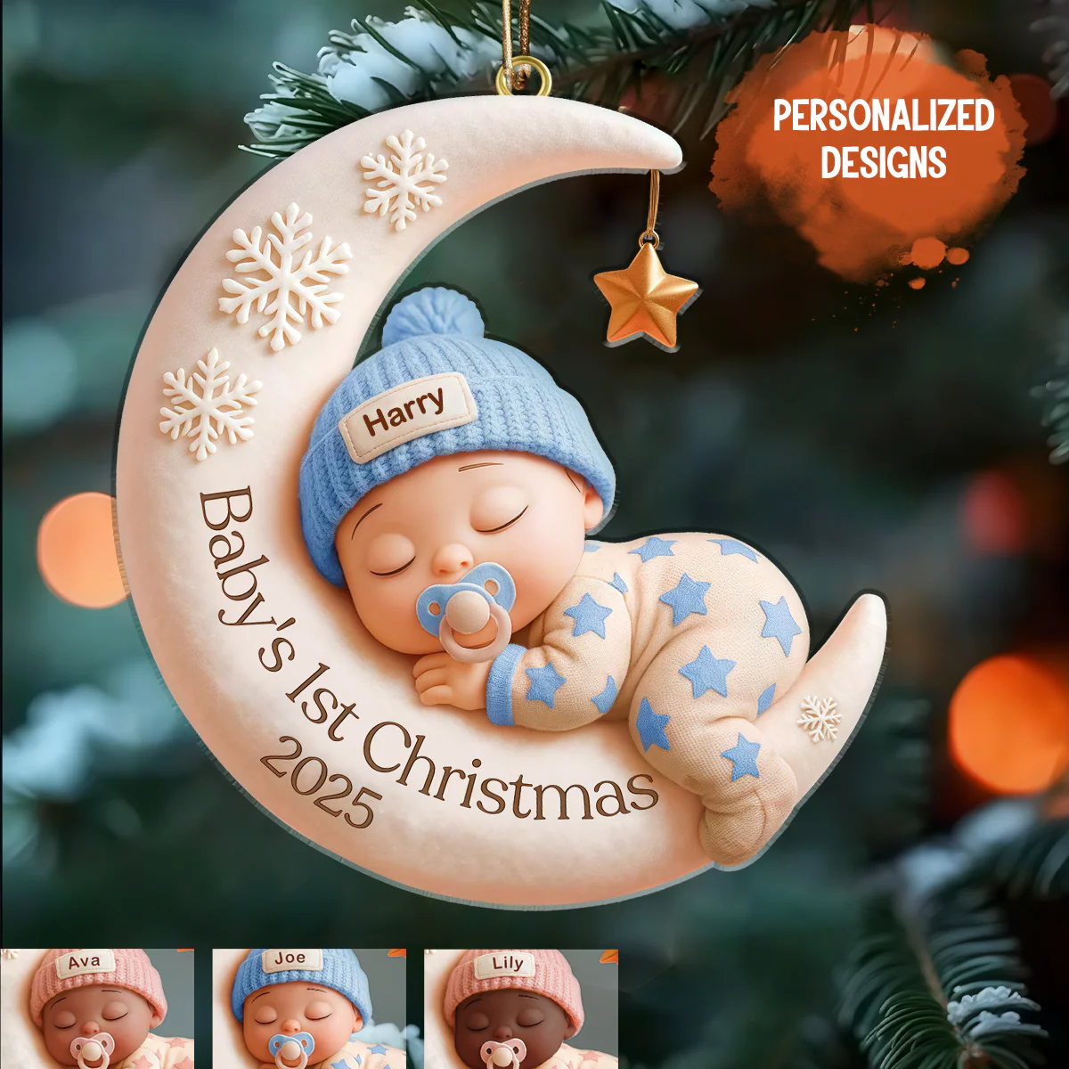 Personalized Baby’s First Christmas Ornament - Image 2