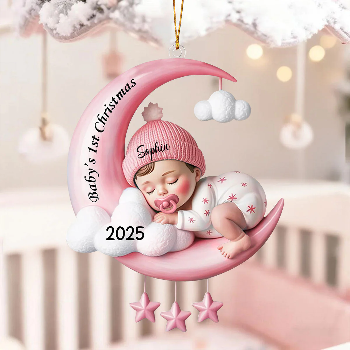 Personalized Baby's First Christmas Ornament, Newborn Gift - Image 2