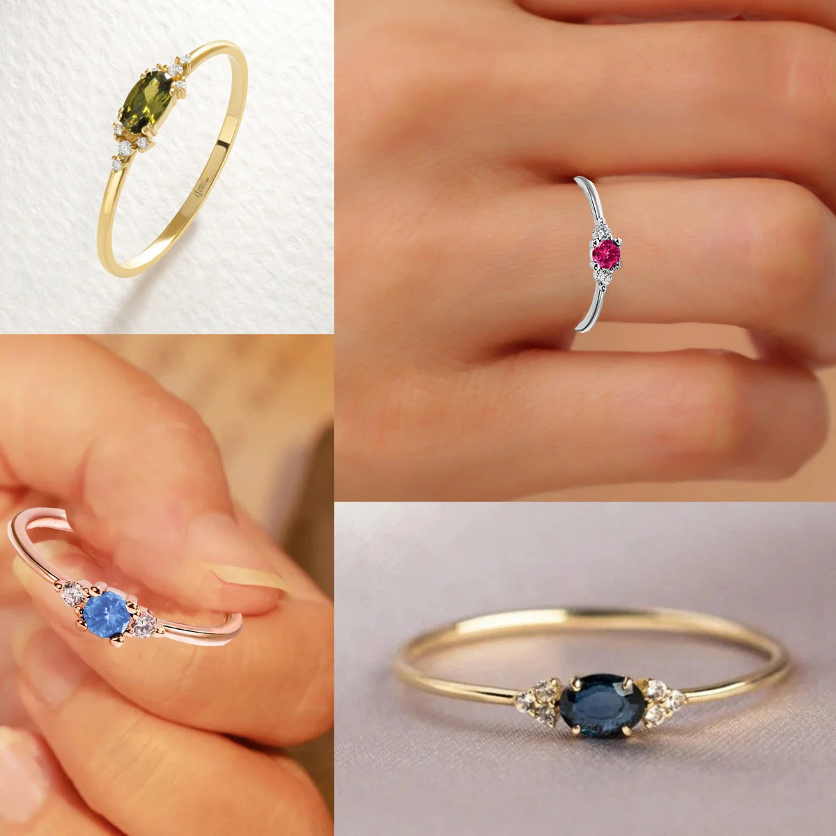 Personalized Birthstone Memorial Ring - Gift For Christmas - Image 3