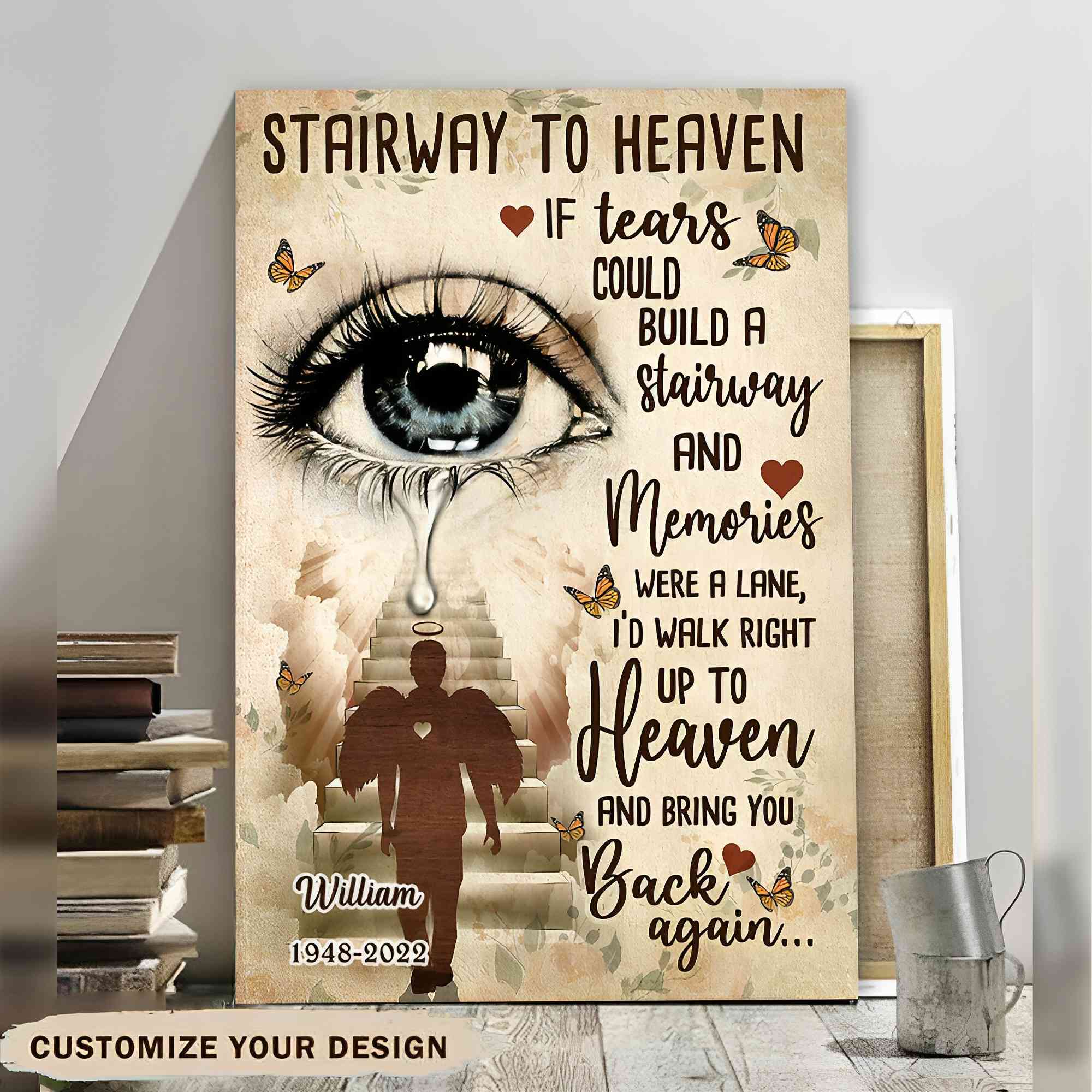 Stairway To Heaven Memorial Personalized Canvas - Image 2