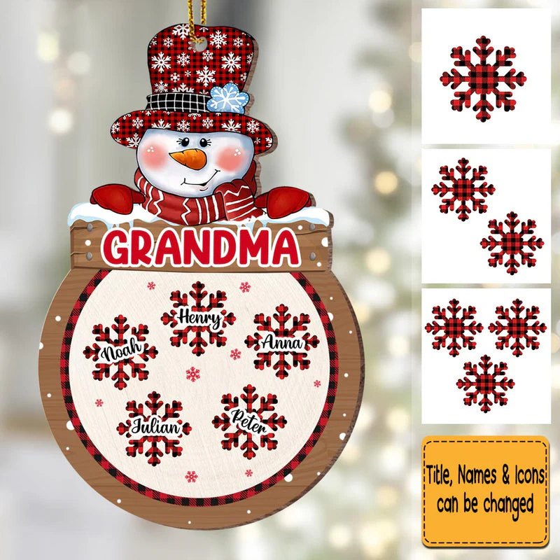 Personalized Christmas Gift For Grandma Ornament - Image 3