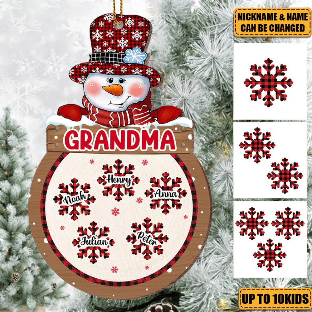 Personalized Christmas Gift For Grandma Ornament - Image 4
