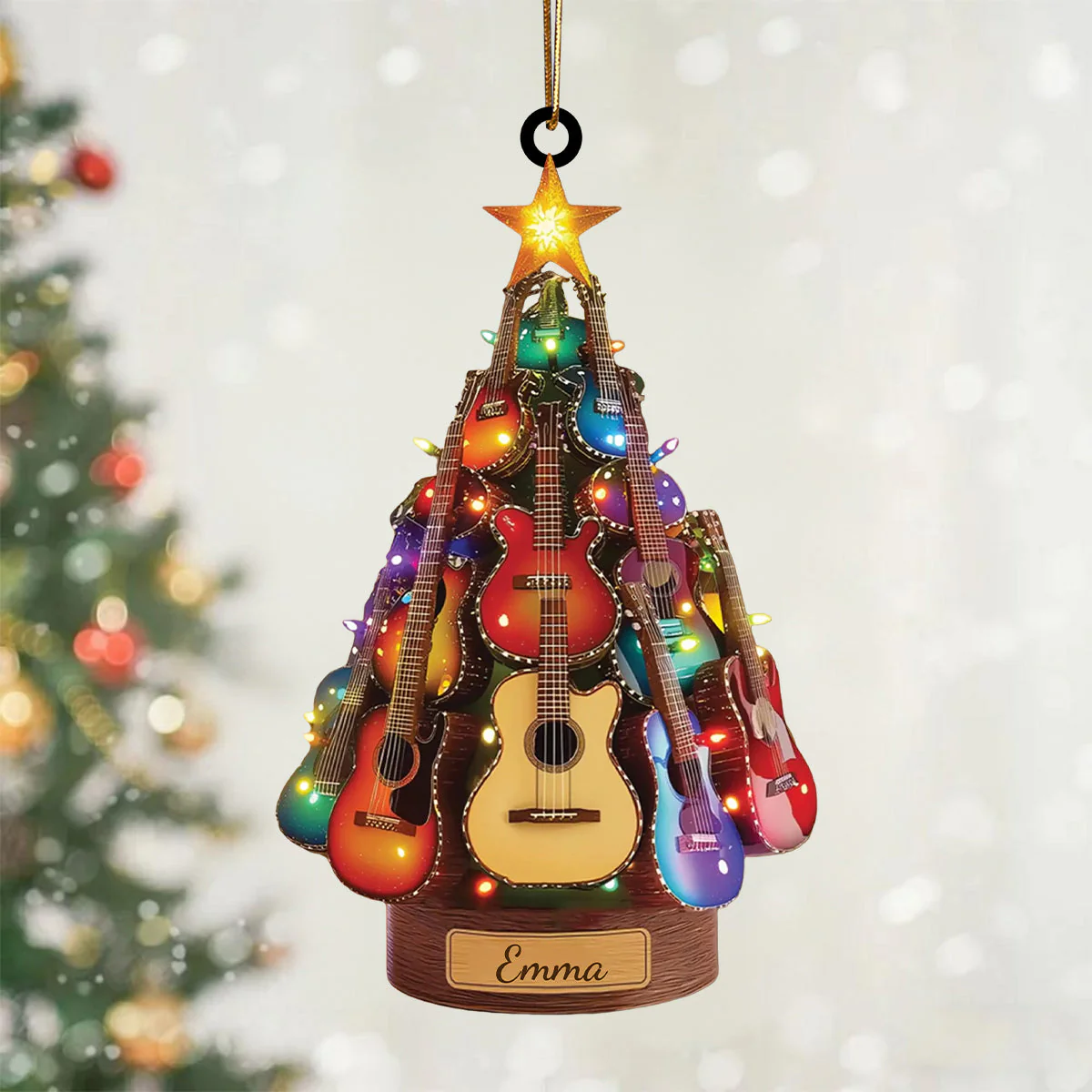 Personalized Classic Guitar Ornament, Guitar Player's Gift - Image 2