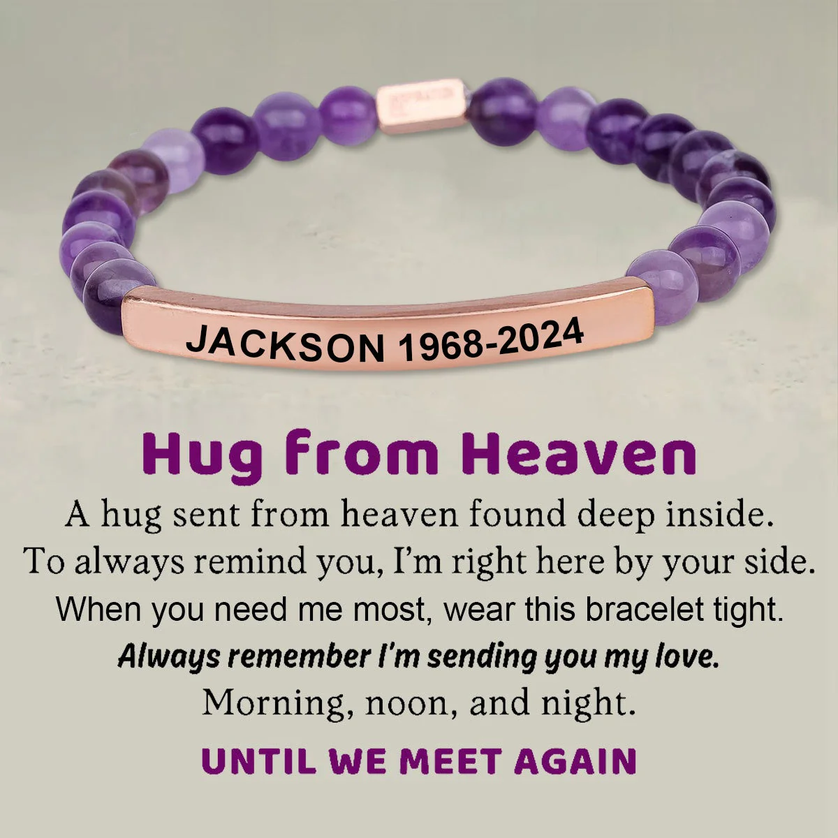 Personalized Custom Memorial Text Bracelet - Image 3