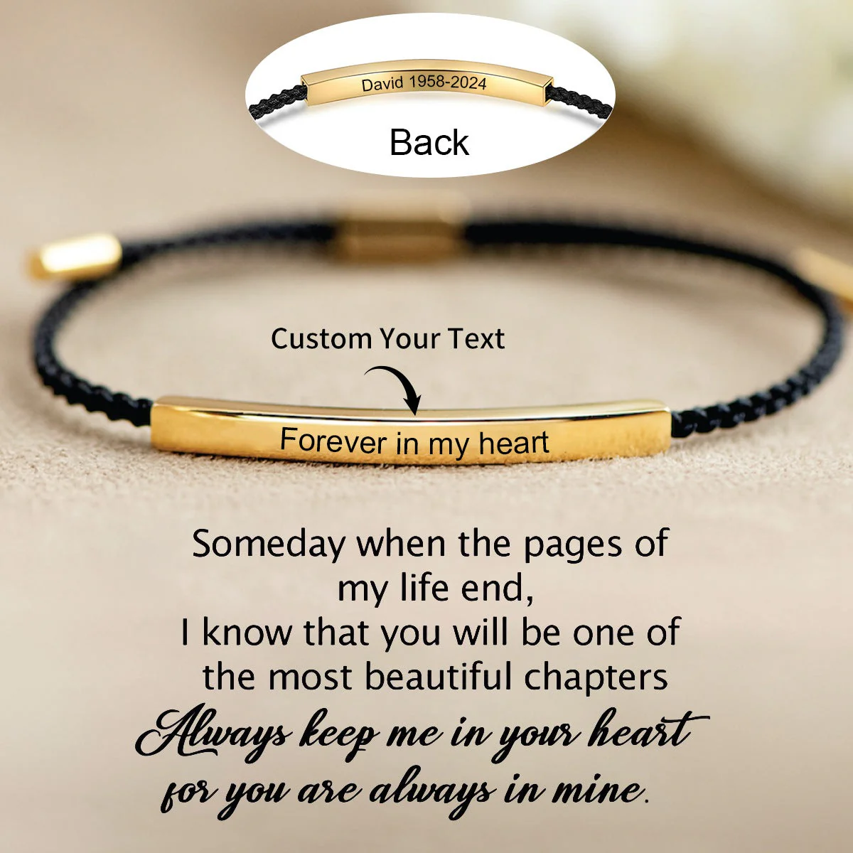 Personalized Custom Text Multicolor Bracelet For Women - Gift For Christmas