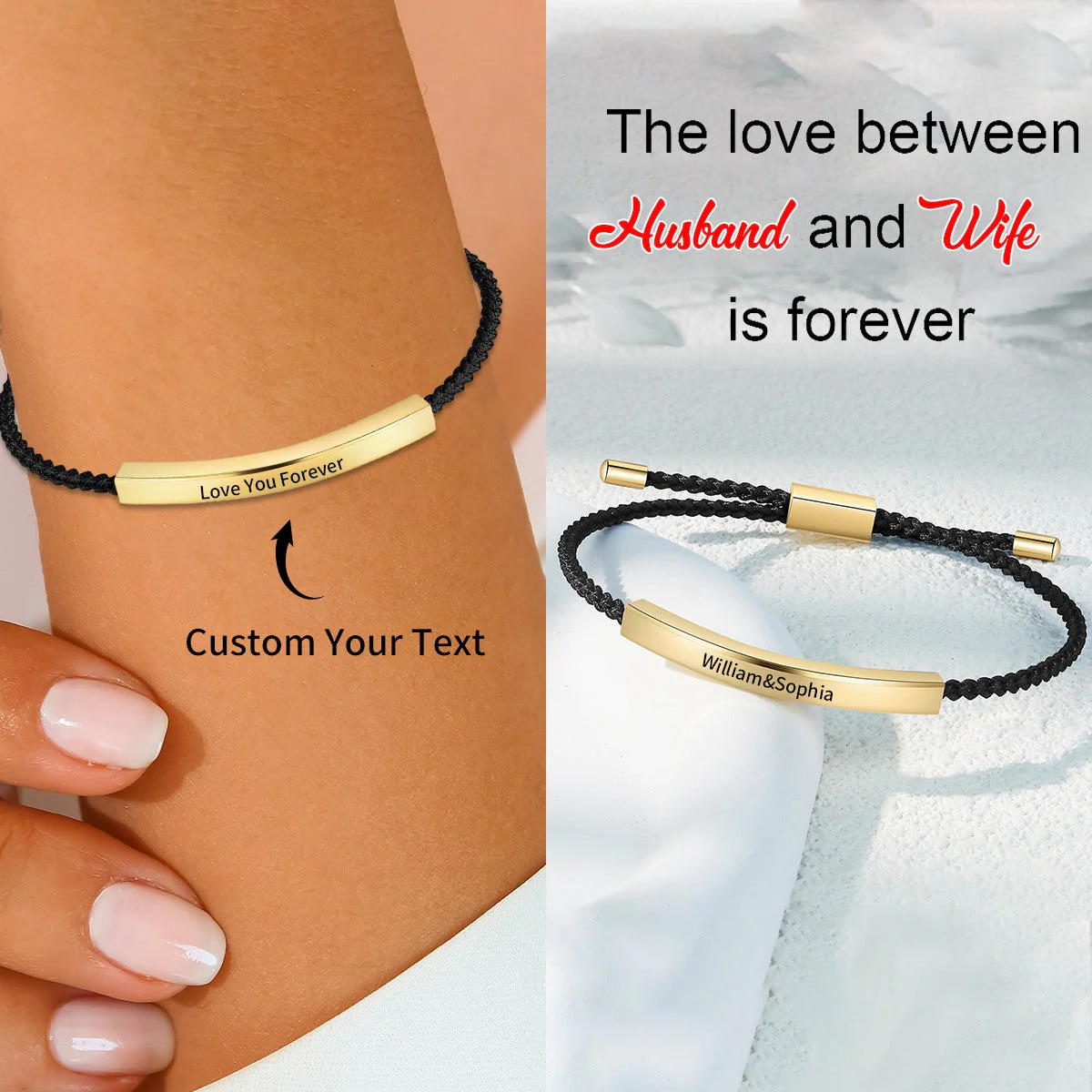Personalized Custom Text Multicolor Bracelet For Women - Gift For Christmas - Image 3