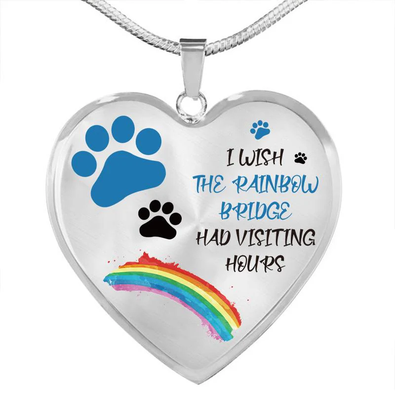 Dog Memorial Rainbow Bridge Necklace - Image 3