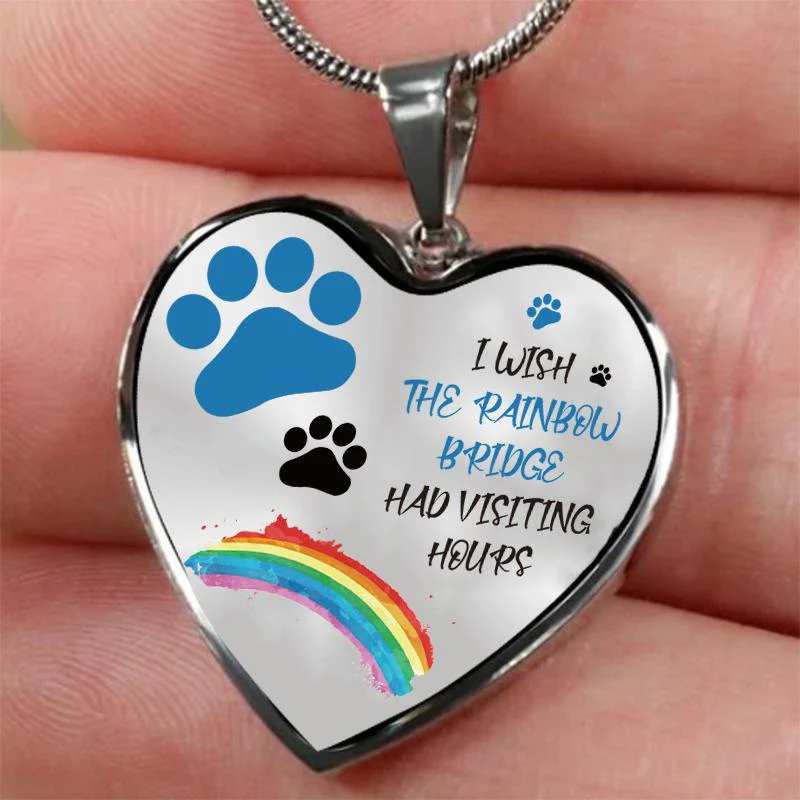 Dog Memorial Rainbow Bridge Necklace - Image 4