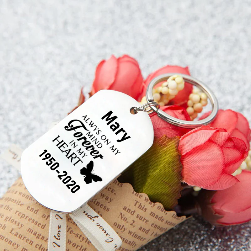 Personalized Engraved Silver Keychain-2 - Image 3