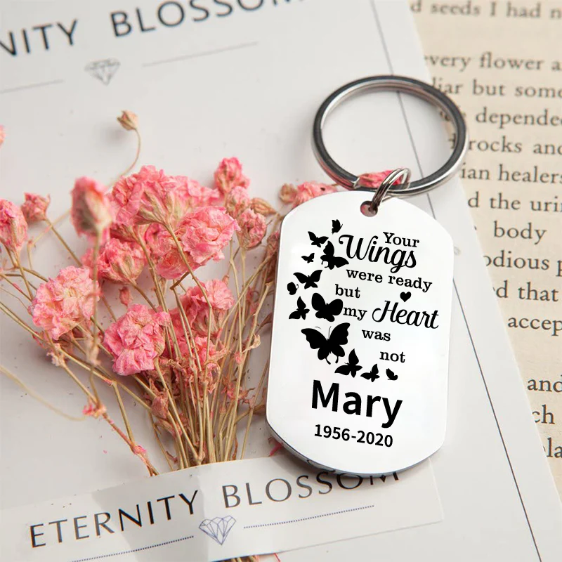 Personalized Engraved Silver Keychain-3 - Image 2