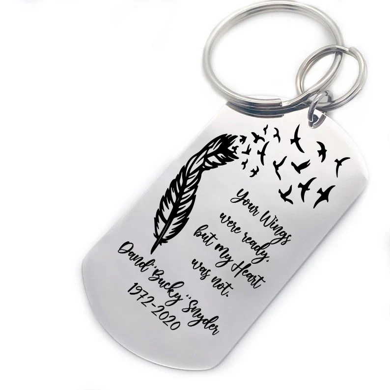 Personalized Engraved Silver Keychain - Image 3