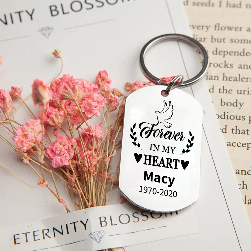 Personalized Engraved Silver Keychain-5 - Image 3