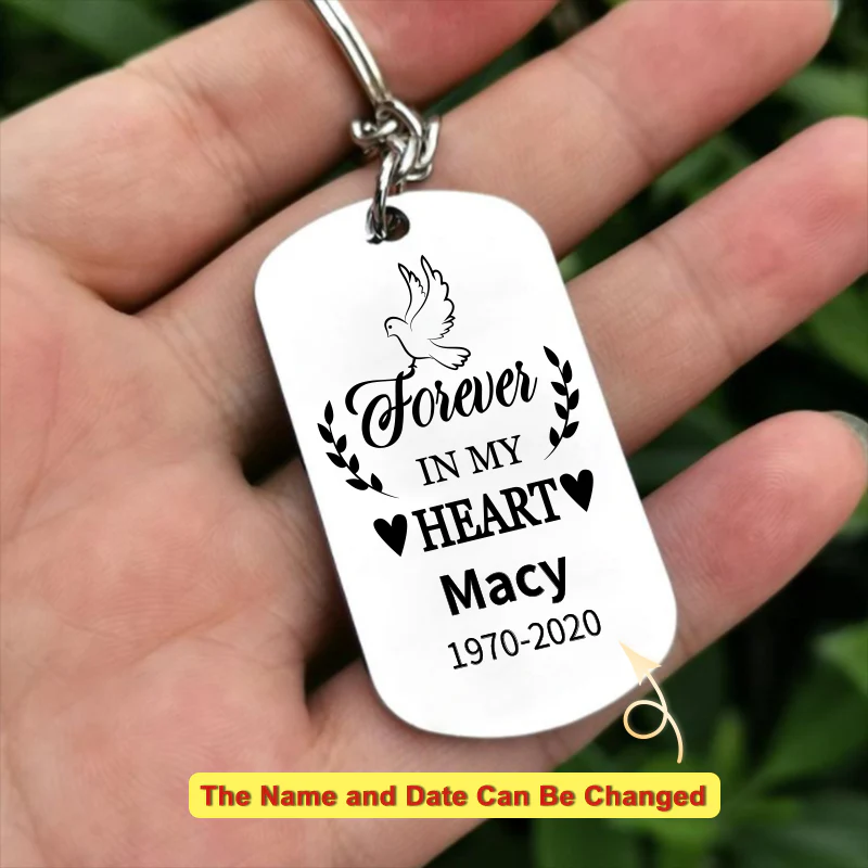 Personalized Engraved Silver Keychain-5 - Image 4