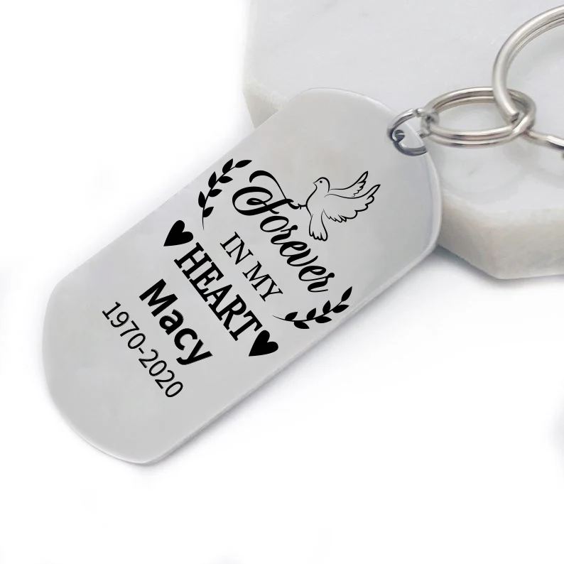 Personalized Engraved Silver Keychain-5 - Image 5