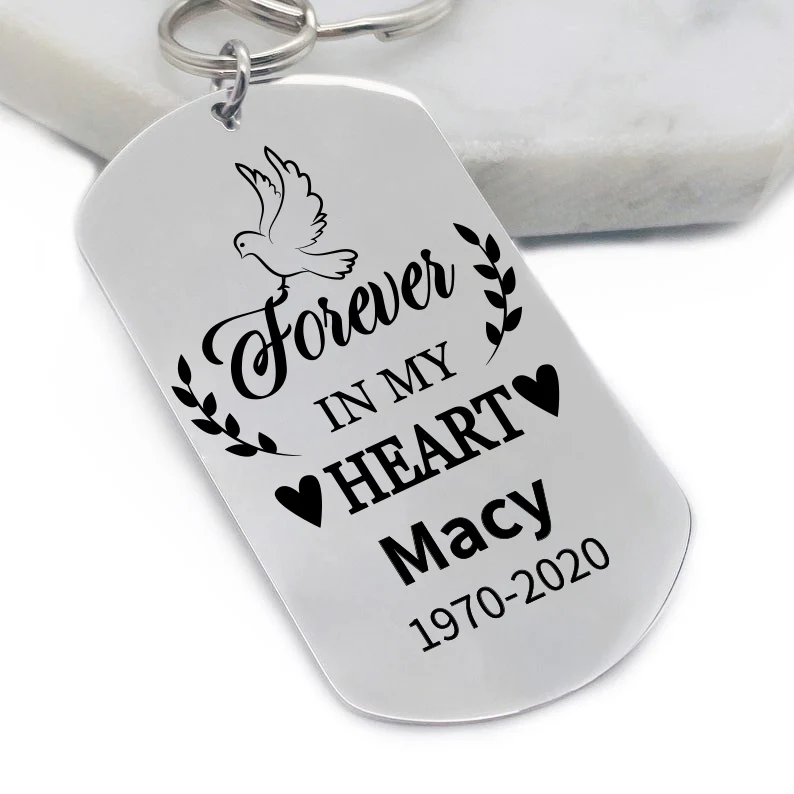Personalized Engraved Silver Keychain-5 - Image 6