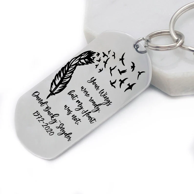 Personalized Engraved Silver Keychain - Image 5