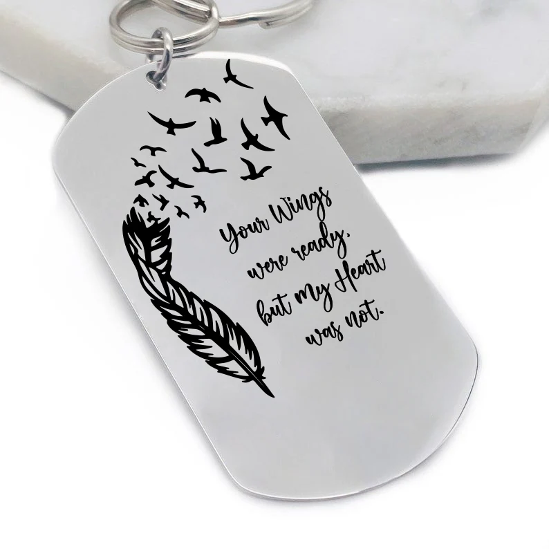 Personalized Engraved Silver Keychain - Image 6