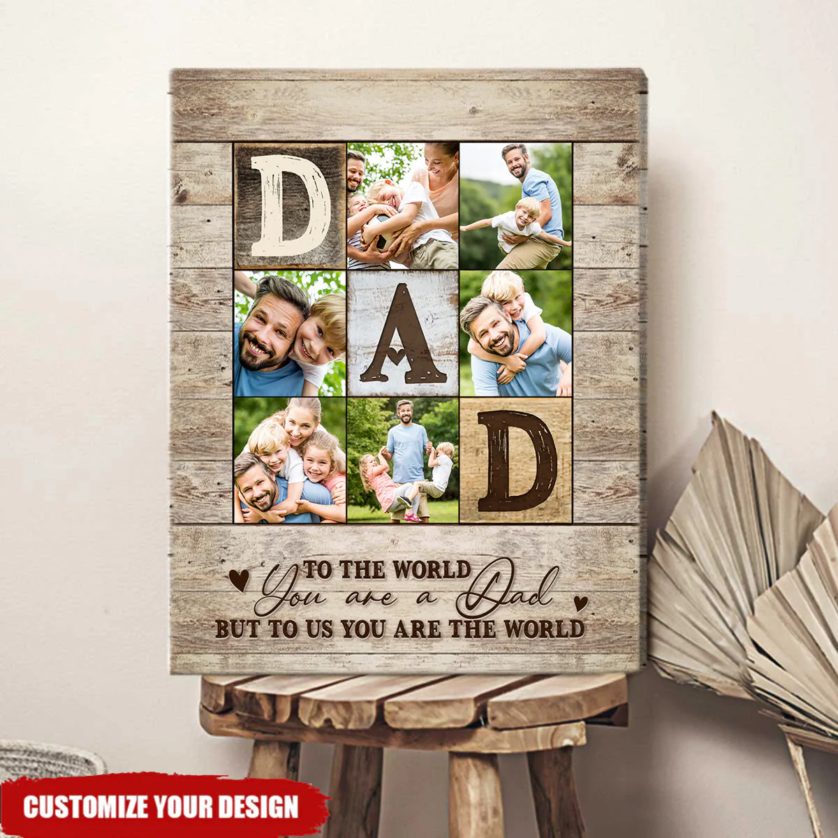 Personalized Fathers Day Picture Canvas, Father’s Day Gifts From Kids - Image 2