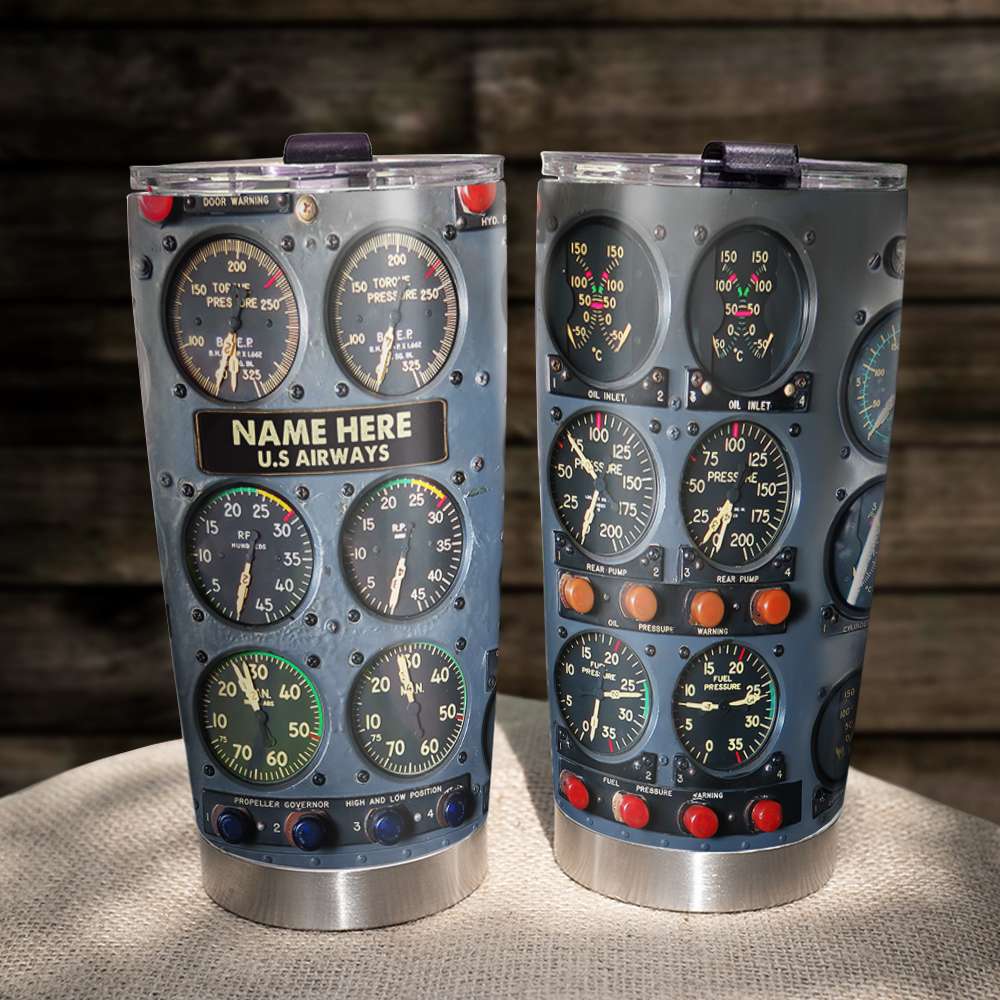 Personalized Flight Instruments Panel Tumbler - Image 2