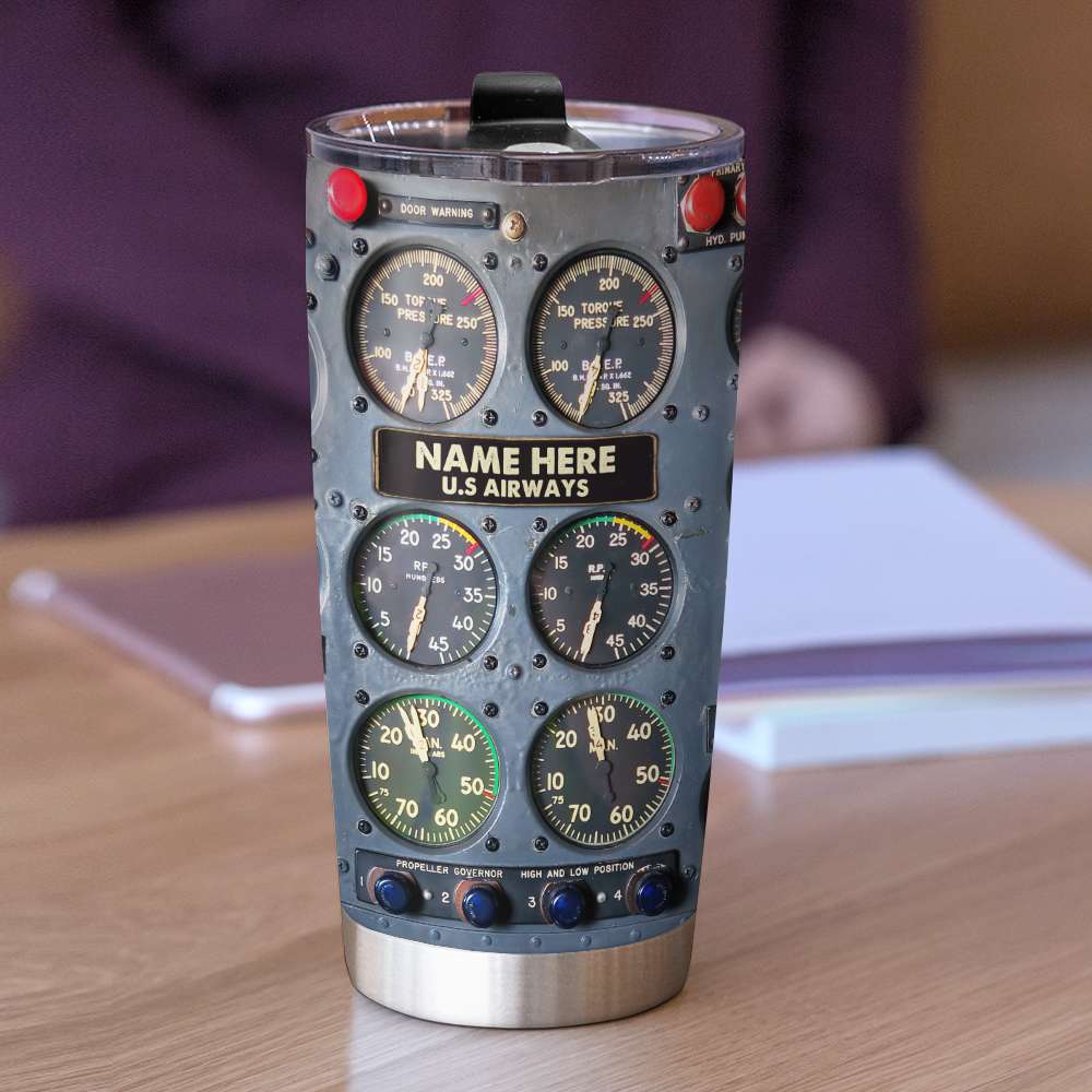 Personalized Flight Instruments Panel Tumbler - Image 3