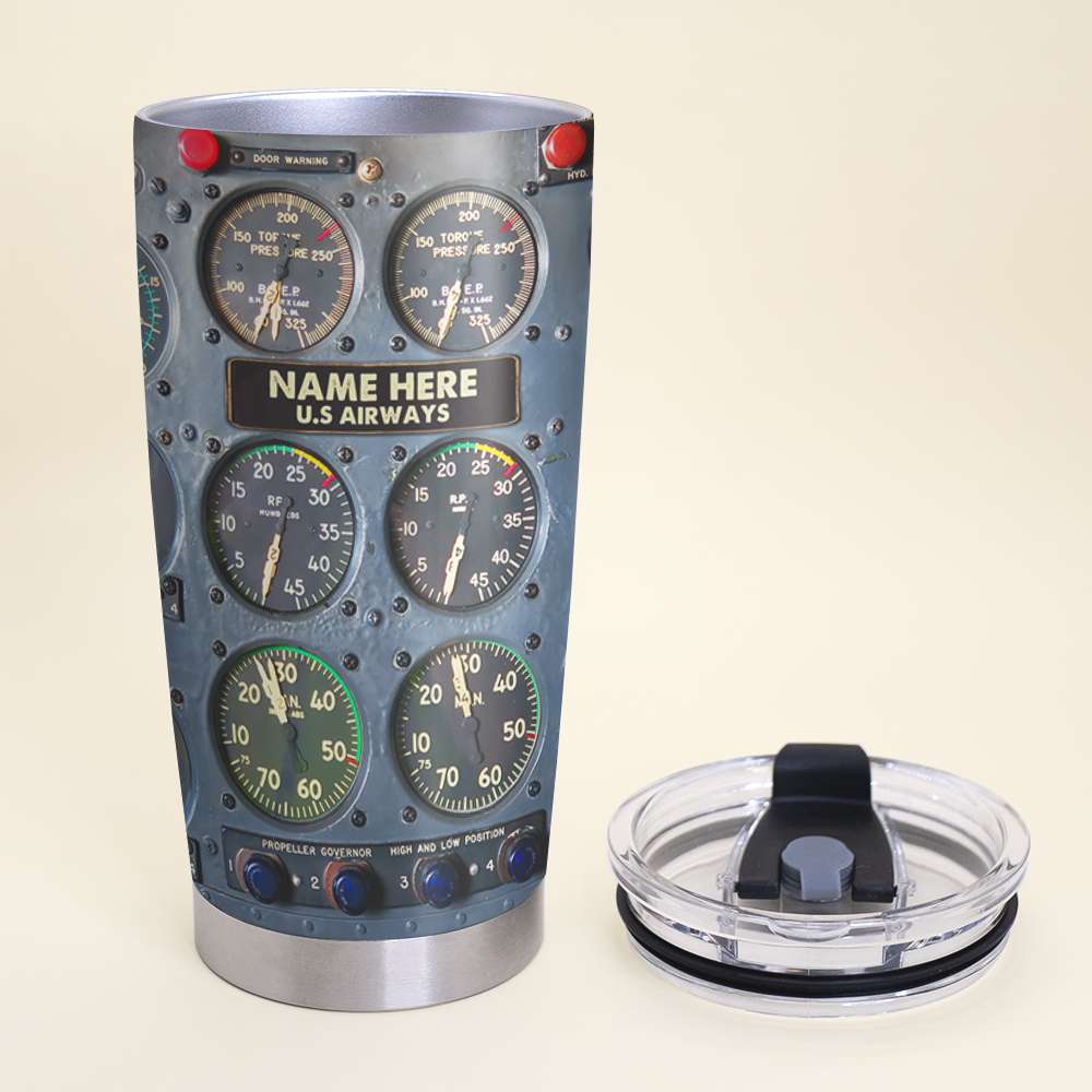 Personalized Flight Instruments Panel Tumbler - Image 4