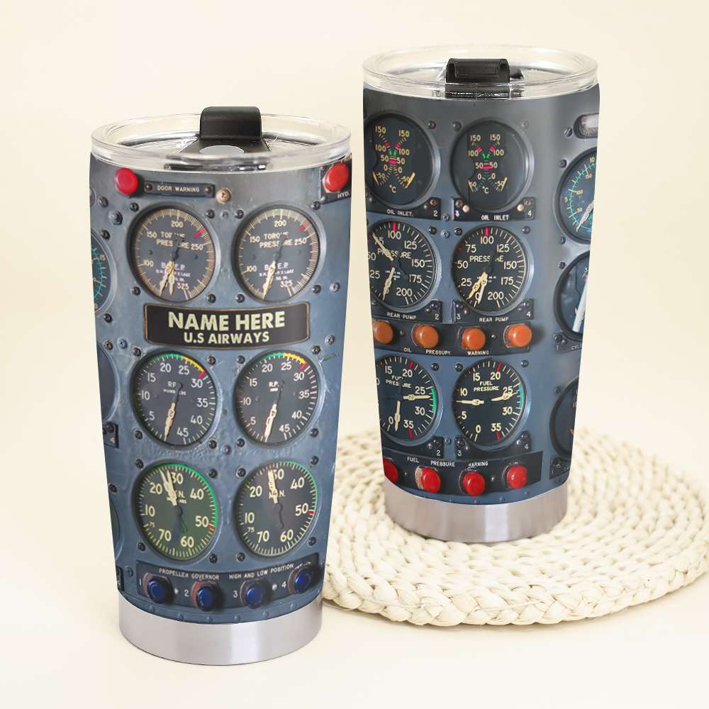 Personalized Flight Instruments Panel Tumbler - Image 5