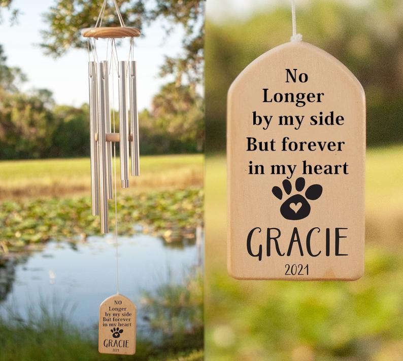 Personalized Forever in My heart Memorial Wind Chime - Image 2