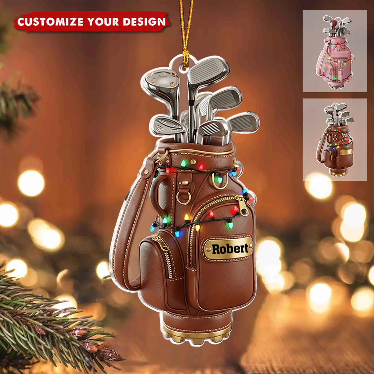 Personalized Golf Ornament, Gift For Golf Lovers - Image 2
