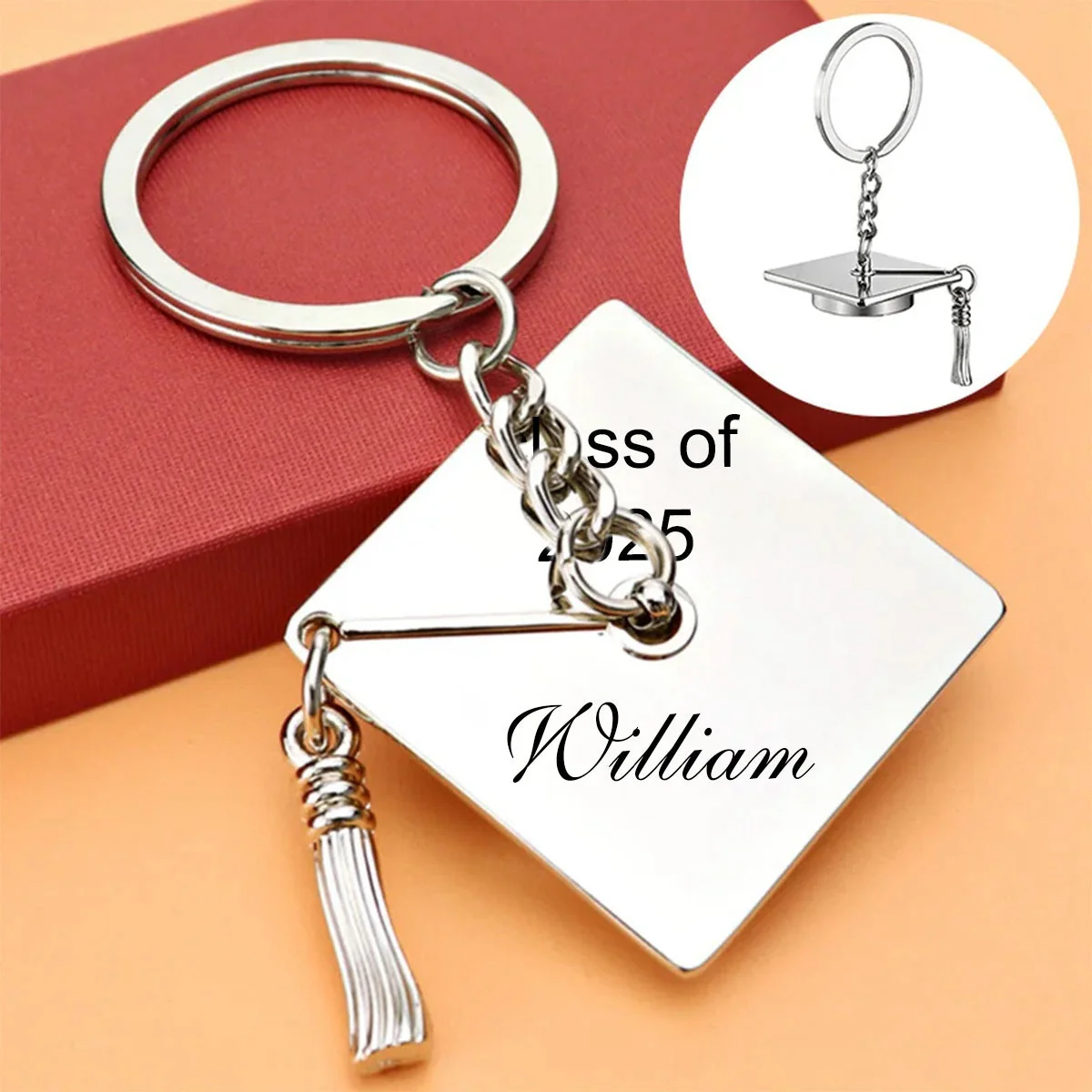Personalized Graduation Gift-Class 0f 2025-Graduation Keychain - Image 2