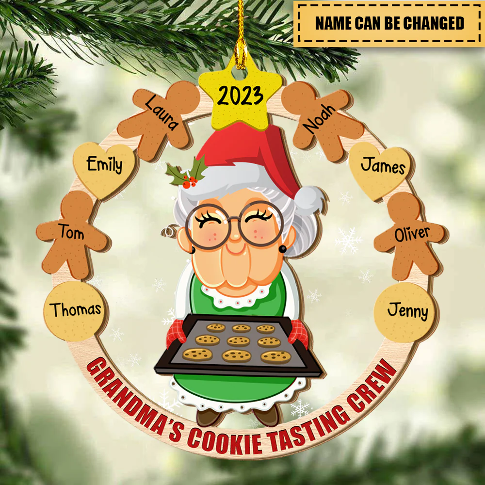 Personalized Grandma's Cookie Ornament- Gift For Grandma - Image 3