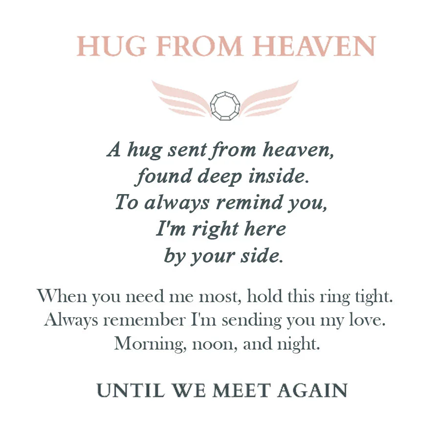 Personalized Hug From Heaven Memorial Ring - Image 2