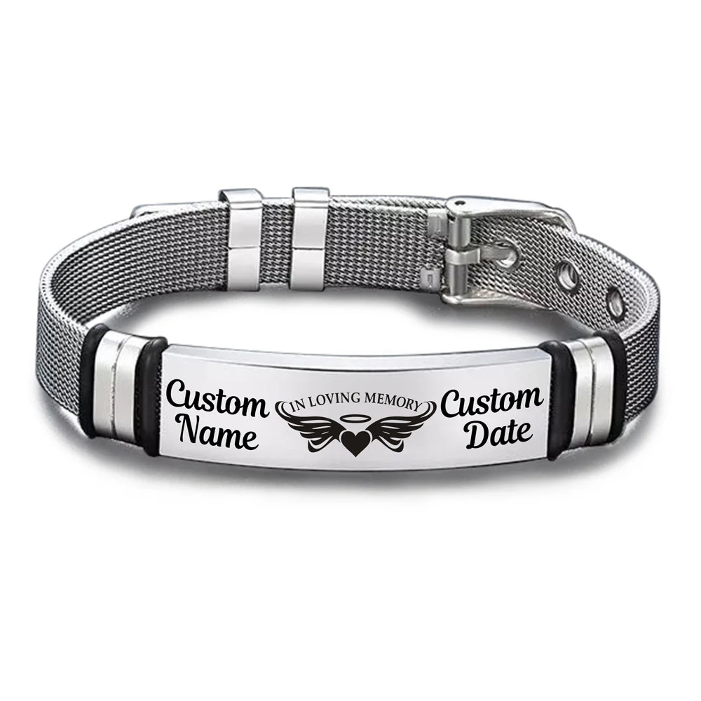 Personalized In Loving Memory Engraved Bracelet - Image 5