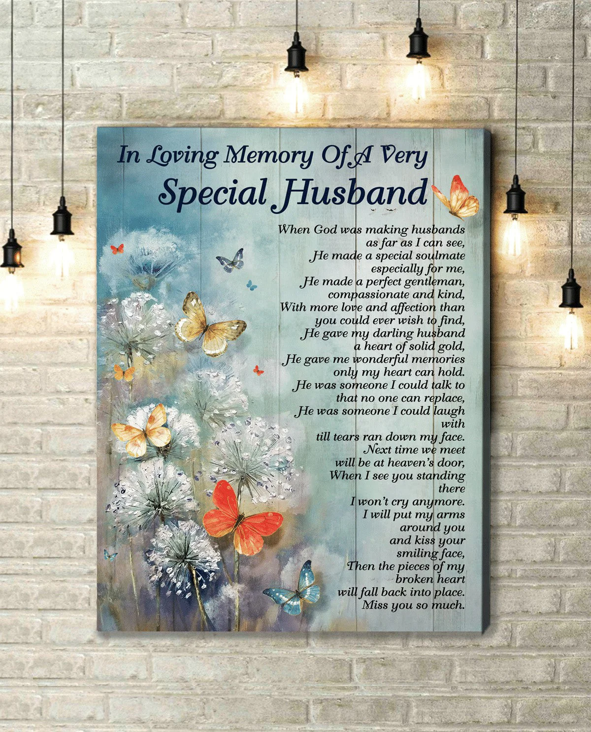 Personalized In Loving Memory Of Very Special Husband Poster - Image 4