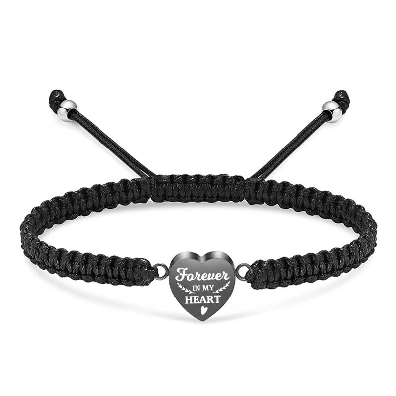 Personalized Memorial Heart Adjustable Bracelet - Image 5