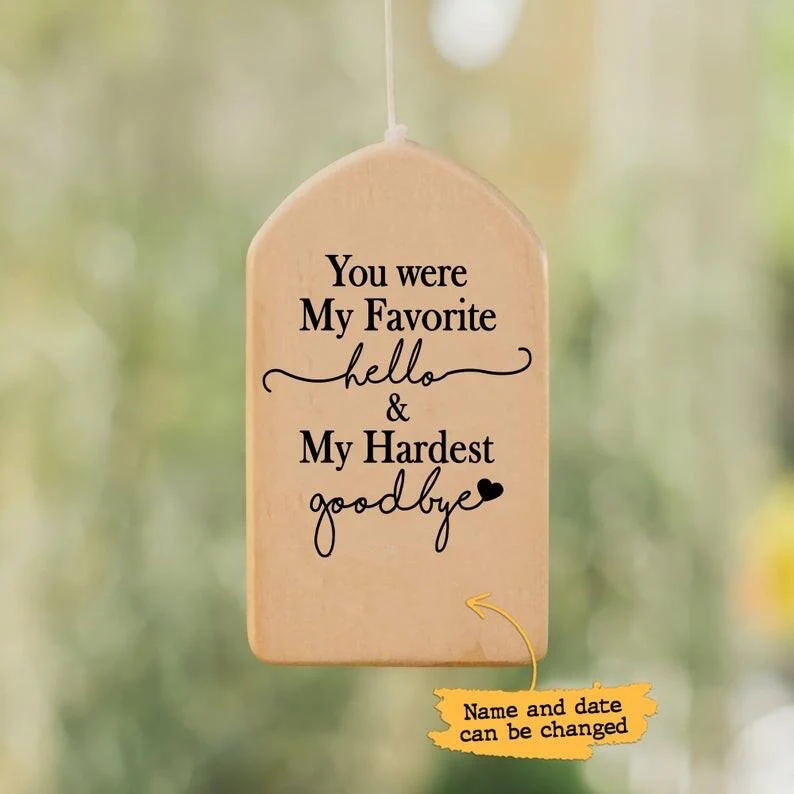 Personalized My Hardest Goodbye Wind Chime - Image 3