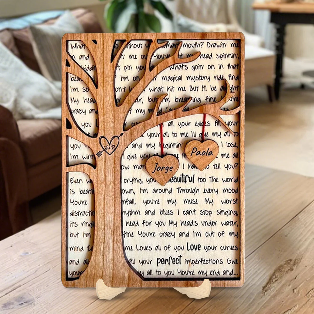 Personalized Name Anniversary Plaque For Couple Gift