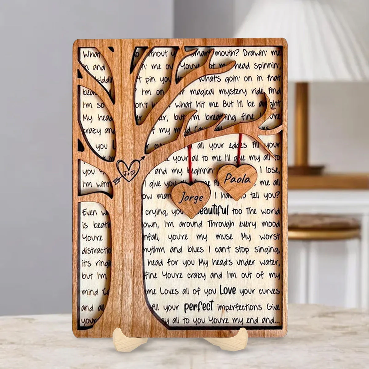 Personalized Name Anniversary Plaque For Couple Gift - Image 2