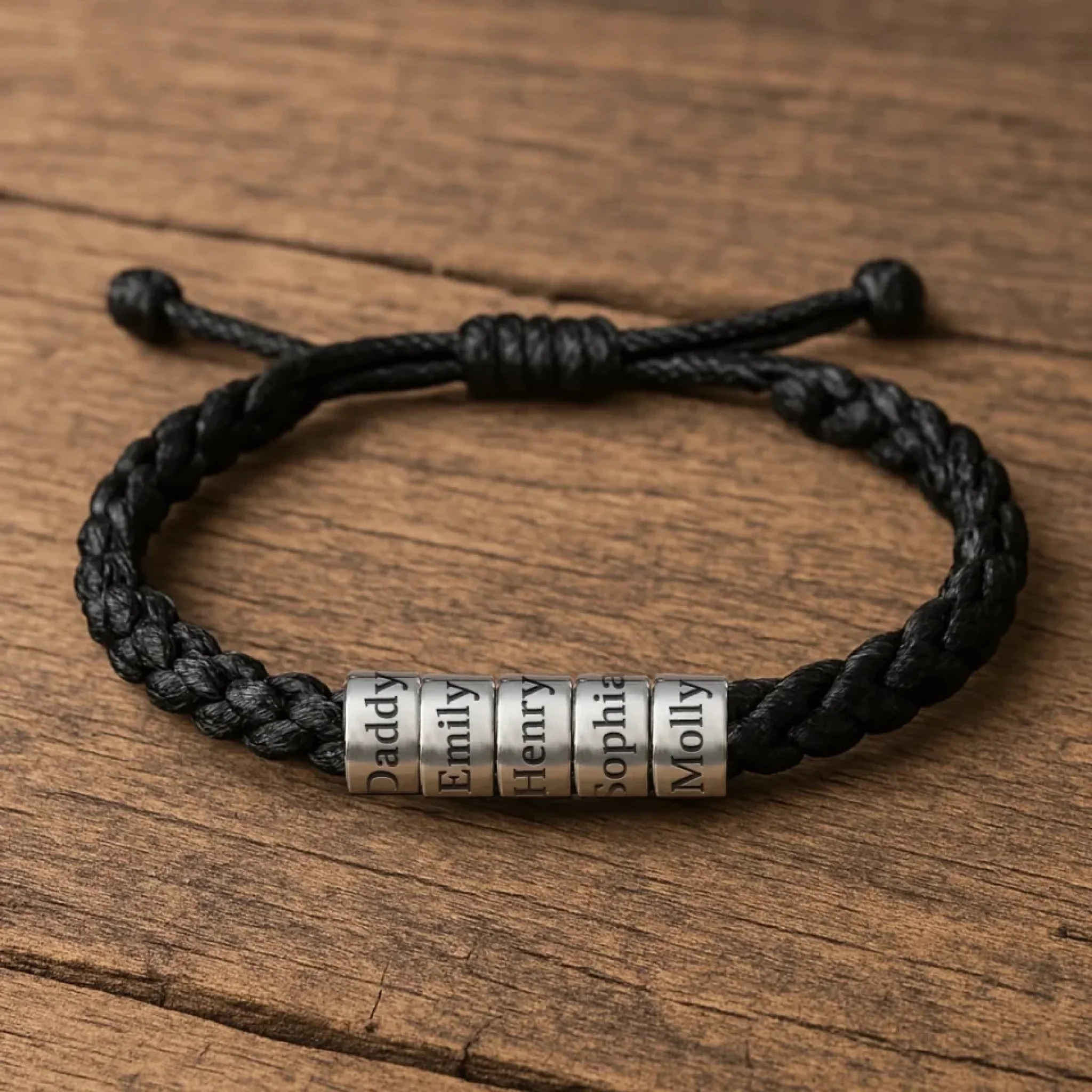 Personalized Name Woven Bracelet For Father's Day Gift - Image 2