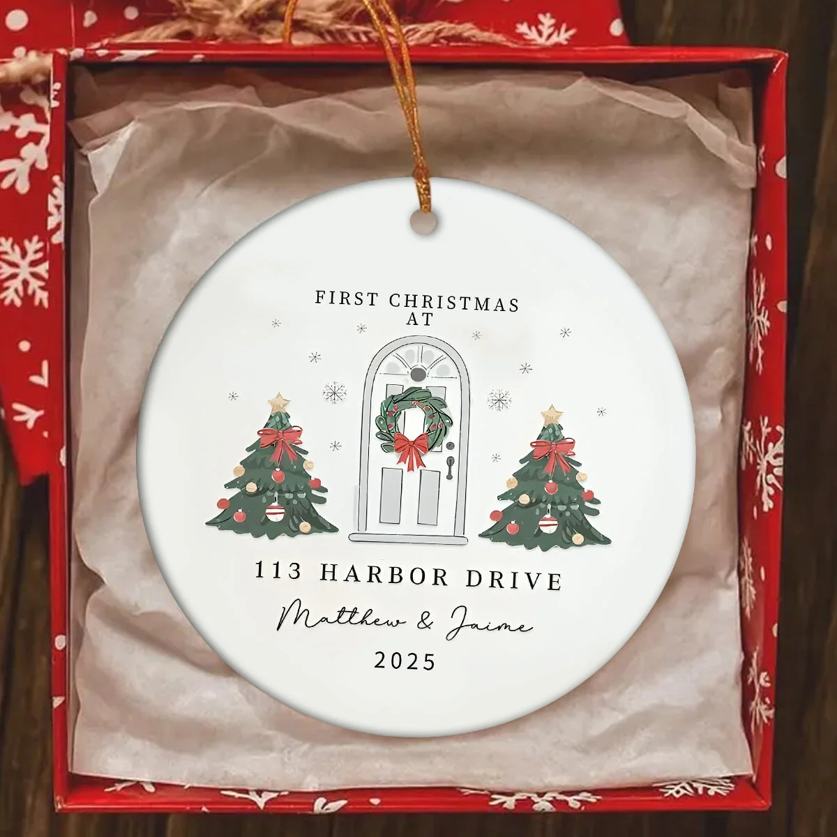 Personalized New Home Ornament, Housewarming Gift
