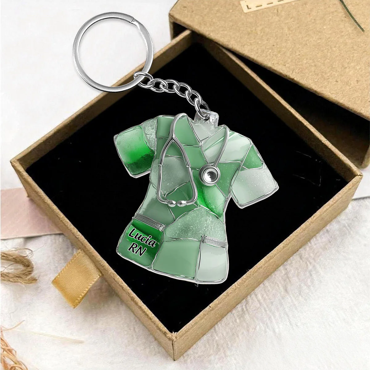 Personalized Nurse Uniform Acrylic Keychain, Gift For Nurses - Image 2