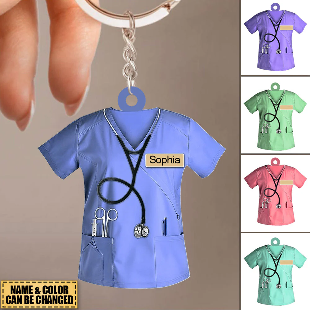 Personalized Nurse Uniform Keychain - Gift For Nurse