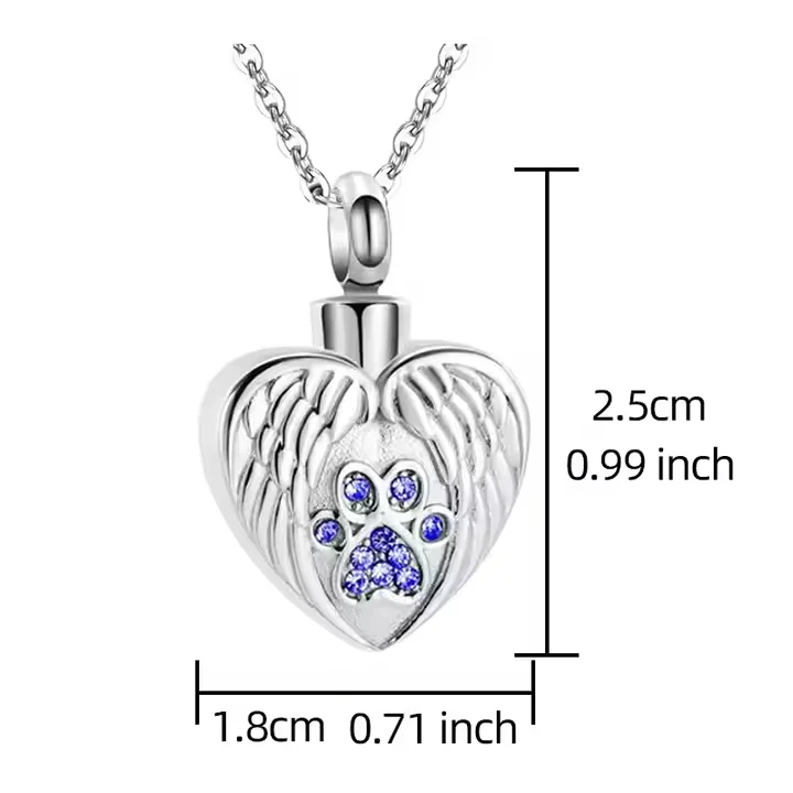 Personalized Pet Memorial Birthstone Urn Necklace - Image 2