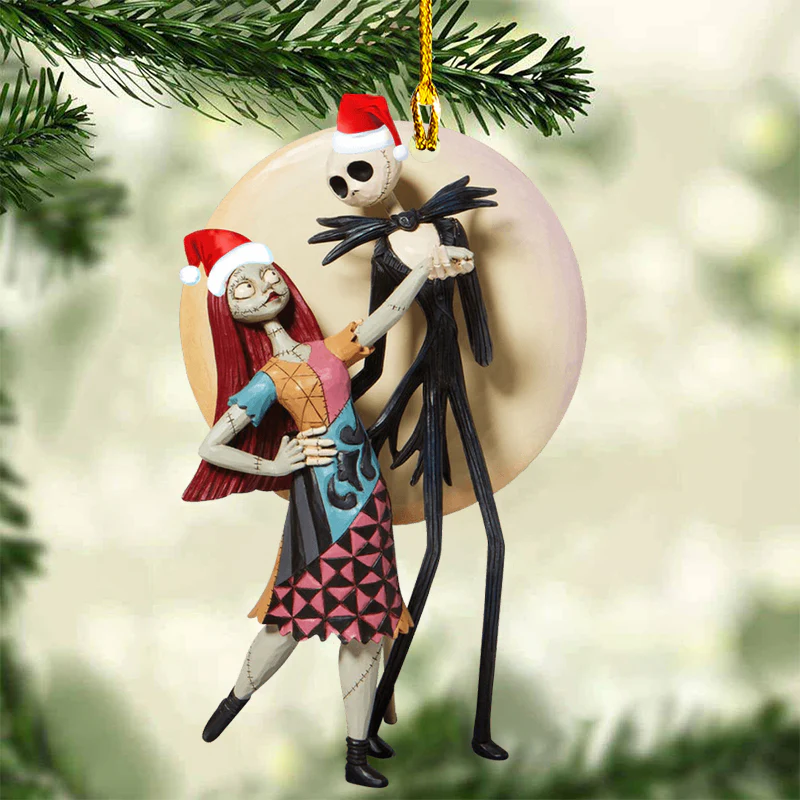 Personalized Skeleton Couple Ornament, Christmas Tree Decor - Image 3