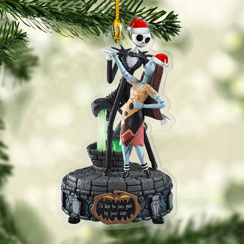 Personalized Skeleton Couple Ornament, Christmas Tree Decor - Image 5