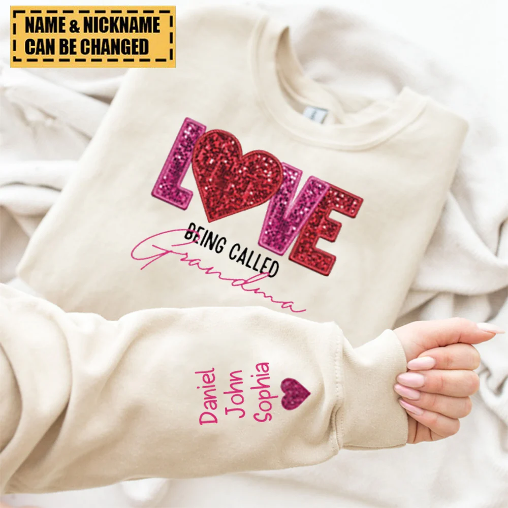 Personalized Sweatshirt - Love Being Called Grandma - Image 2