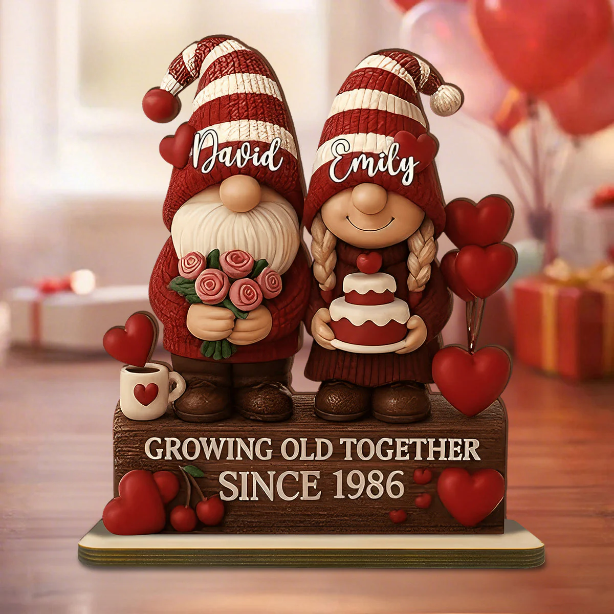 Personalized Sweet Couple Standing Plaque-Anniversary Gift - Image 2