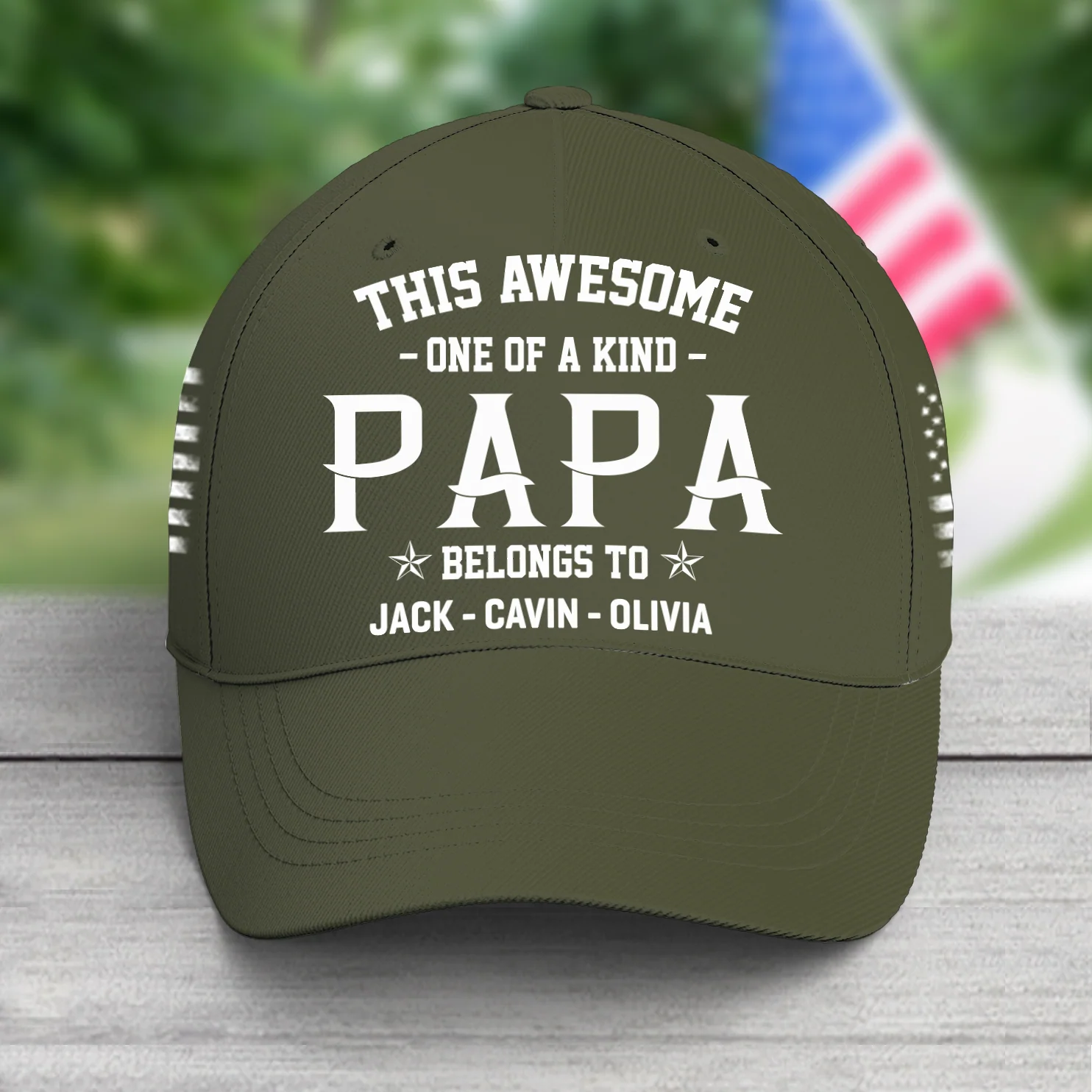 This awesome one of a kind papa, Custom Nickname Classic Cap - Image 3