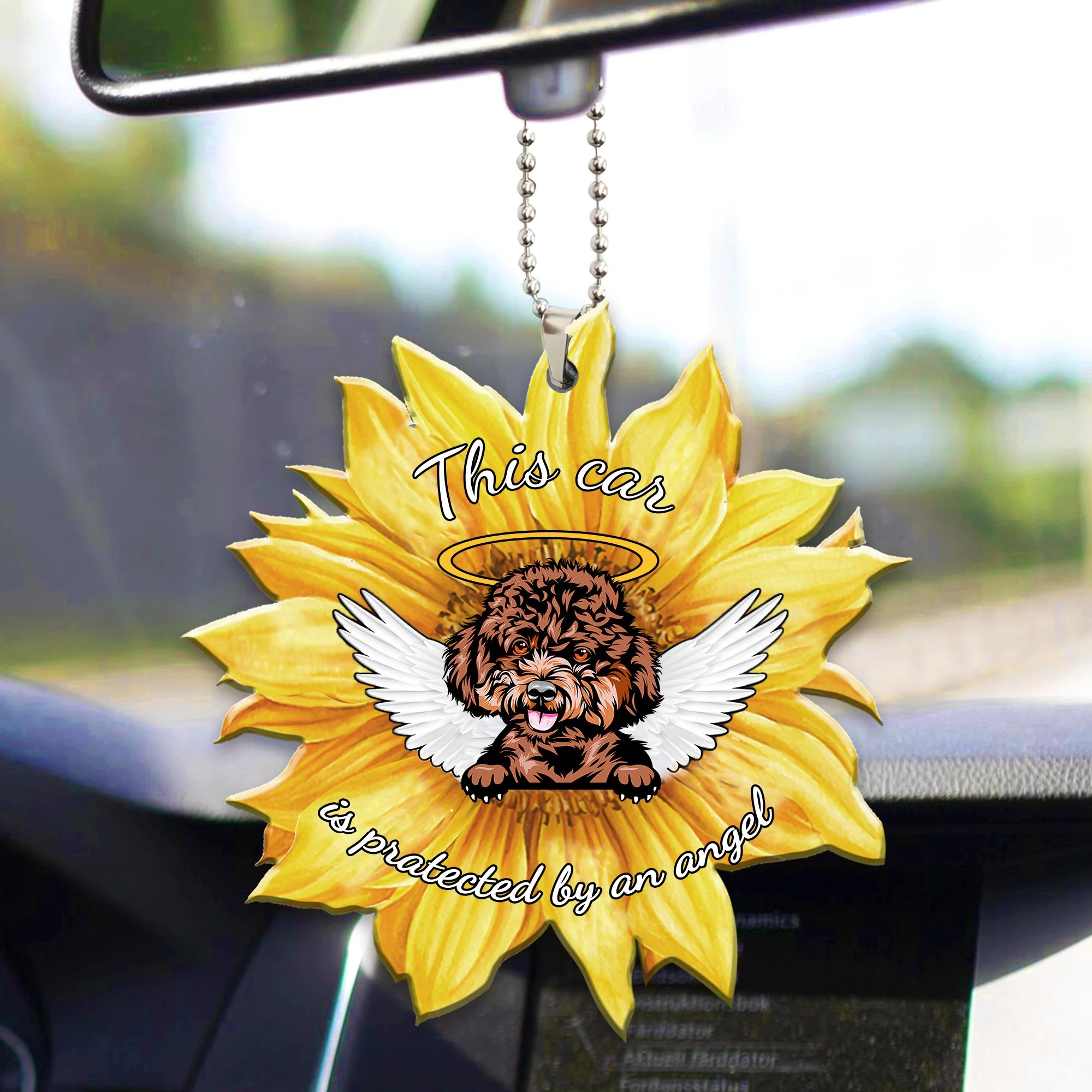 Poodle1 Car Ornament