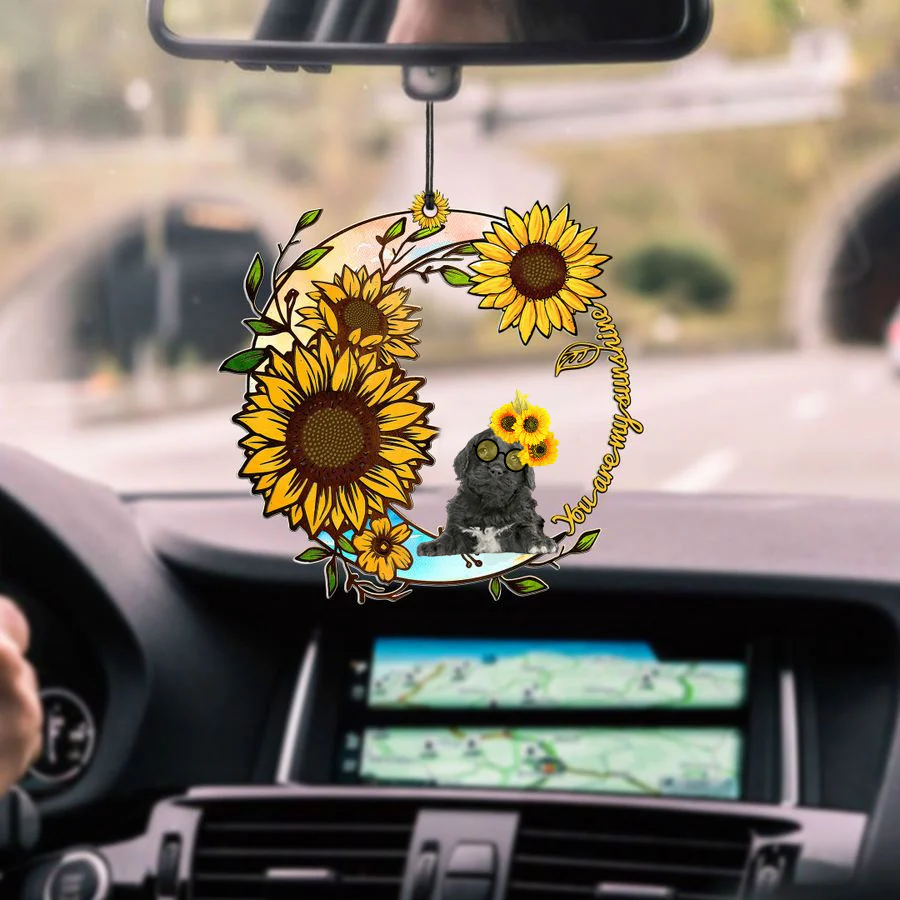 Portuguese-Water You Are My Sunshine Car Ornament