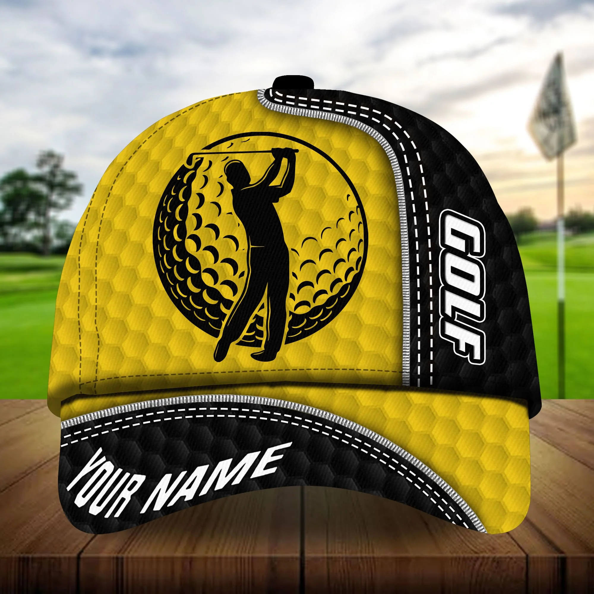Premium Cool Golfer And Ball, Golf Personalized Hats Multicolored - Image 4
